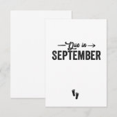 Verschuldigd in september Aankondiging Zwangerscha (Voorkant / Achterkant)