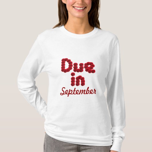 Verschuldigd in september Lange Slaped Shirt (Voorkant)
