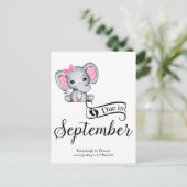 Verschuldigd in september Little Peanut Baby Girl  Briefkaart (Staand voorkant)