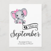 Verschuldigd in september Little Peanut Baby Girl  Briefkaart (Voorkant)
