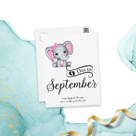 Verschuldigd in september Little Peanut Baby Girl  Briefkaart