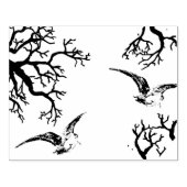 Verschuldigd object in volo tra i rami rubberstempel (Afrduk)