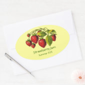 Verse aardbei bewaart label (Envelop)