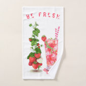 Verse Aardbei Drink Badhanddoeken - Aangepaste tek Bad Handdoek (Handdoek)