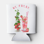 verse Aardbei Drink Koelbox - aangepaste tekst Blikjeskoeler (Achterkant)