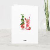 Verse Aardbei Drink Zomer Kaart (Achterkant)