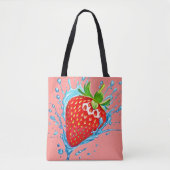 verse aardbei-scheur tote bag (Voorkant)