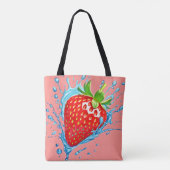 verse aardbei-scheur tote bag (Achterkant)