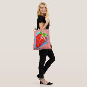 verse aardbei-scheur tote bag (Op model)