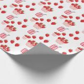 Verse aardbeien en Cream Patterned Gift Cadeaupapier (Hoek)