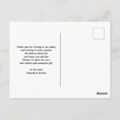 Verse aardbeien in een rieten mand dank u briefkaart (Achterkant)