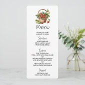 Verse aardbeien in een rieten mand kaart (Staand voorkant)