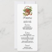 Verse aardbeien in een rieten mand kaart (Voorkant)