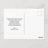 Verse aardbeien in een rieten mandje Dank je wel Briefkaart (Achterkant)