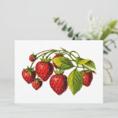 Verse aardbeien kaart (Staand voorkant)