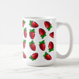 Verse aardbeien koffiemok