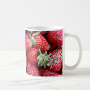 verse aardbeien koffiemok