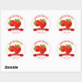 Verse aardbeien label sticker (Vel)