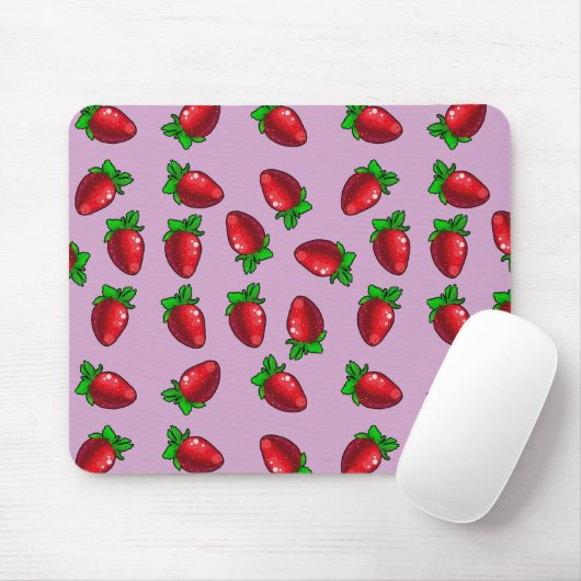 Verse aardbeien muismat (Met muis)