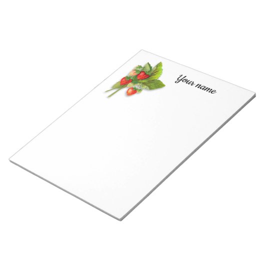 Verse aardbeien notitieblok (Schuin)