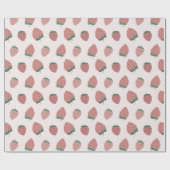 Verse aardbeien patroon cadeaupapier (Vlak)