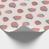 Verse aardbeien patroon cadeaupapier (Hoek)