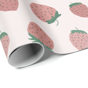 Verse aardbeien patroon cadeaupapier