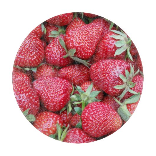verse aardbeien snijplank (Voorkant)