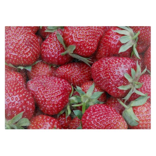 verse aardbeien snijplank (Voorkant)