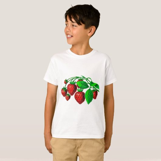 Verse aardbeien t-shirt (Voorkant volledig)