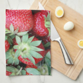 verse aardbeien theedoek (Quarter Fold)