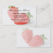 Verse aardbeien visitekaartje (Voorkant / Achterkant)