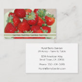 Verse aardbeienfoto Visitekaartje (Voorkant / Achterkant)
