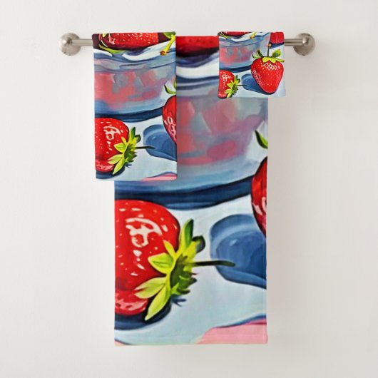 verse aardbeienschaal bad handdoek (Insitu)