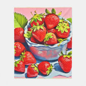 verse aardbeienschaal fleece deken (Voorkant)