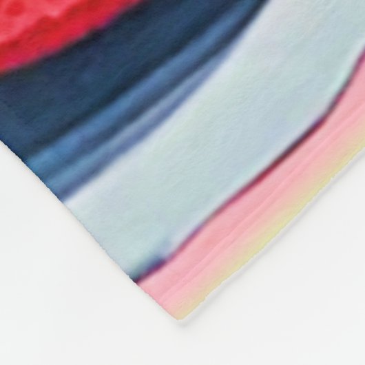 verse aardbeienschaal fleece deken (Hoek)