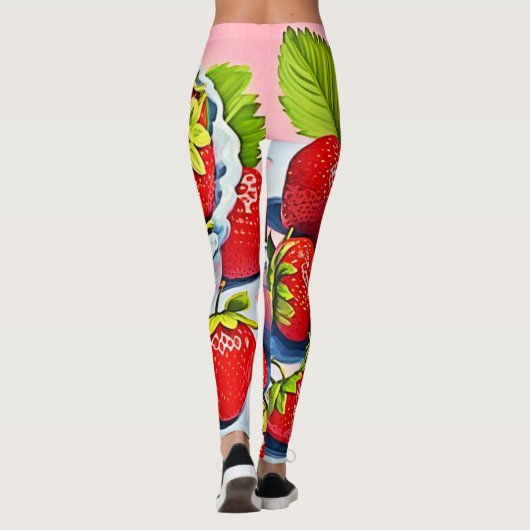 verse aardbeienschaal leggings (Achterkant)