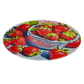 verse aardbeienschaal snijplank (Hoek)