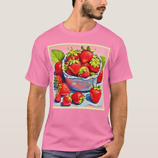 verse aardbeienschaal t-shirt (Voorkant)