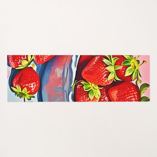 verse aardbeienschaal yogamat (Achterkant (horizontaal))