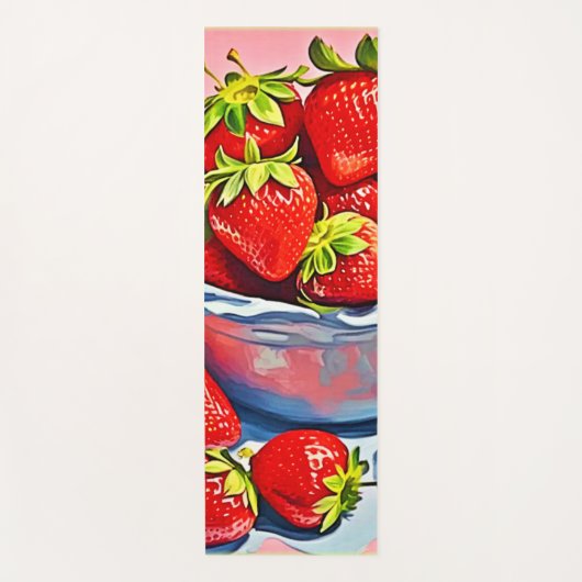 verse aardbeienschaal yogamat (Voorkant)