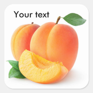 Verse abrikozen vierkante sticker