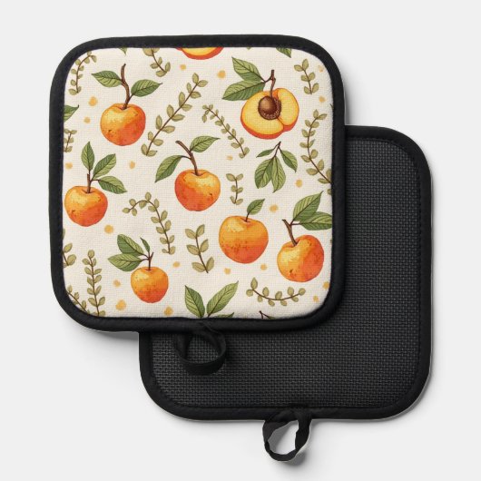 Verse abrikozenpatroon pannenlap (Voorkant / Achterkant)