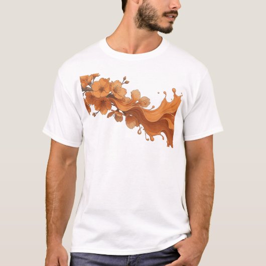 Verse ABSTRACT BLOEM Kunst Design T-shirt (Voorkant)