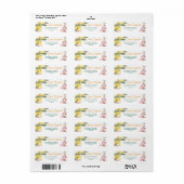 Verse afgestudeerde citroen retouradreslabels etiket (Full Sheet)