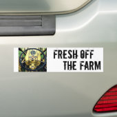 Verse afvoer van het Boerderij - Trekkerstuurwiel Bumpersticker (Op auto)