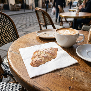 Verse amandelcroissant Frans gebak Servet
