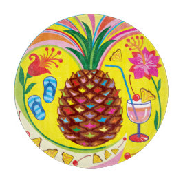 Verse ananas zomertinten snijplank