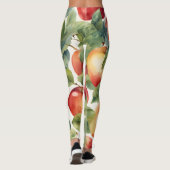 Verse appel aquarel ontwerp leggings (Achterkant)
