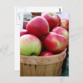 Verse appelen in mandje op de boerenmarkt briefkaart (Voorkant / Achterkant)